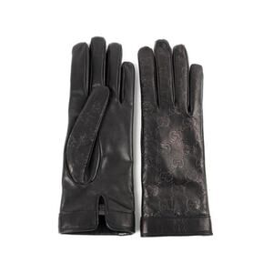 Gucci Women’s Leather gloves embellished with embossed GG logo NWT